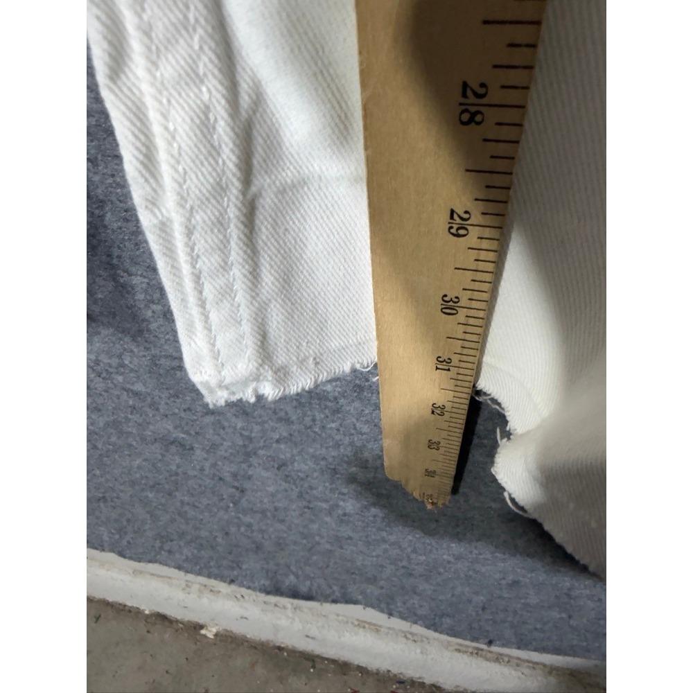 Zara Womens Wide Leg Patchwork Jeans White Ecru High Rise 6164/186/072 Size 2 - Picture 6 of 10